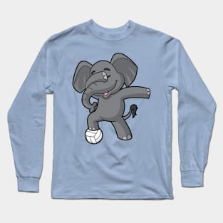 Volleyball Elephant Player Coach Team Mom Tournament Long Sleeve T-Shirt